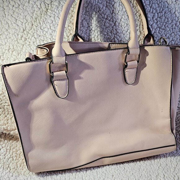 Marc New York by Andrew Marc Beige Satchel – Perforated Design, Logo Plate - Picture 4 of 9